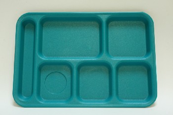Restaurant, Supplies, FOOD TRAY, SECTIONED, PLASTIC, BLUE