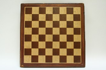 Game, Chess, CHESS/CHECKERS, WOOD, BROWN