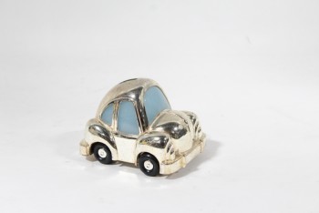 Toy, Vehicle, COIN BANK CAR , METAL, SILVER