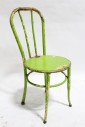 Chair, Dining, BENTWOOD STYLE,NO ARMS,VINTAGE, DISTRESSED/AGED (Condition May Be Slightly Different Than Pictured) , METAL, GREEN