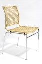 Chair, Dining, MODERN, NATURAL CORDING, RATTAN WOVEN SEAT, CHROME PLATED LEGS , RATTAN, NATURAL