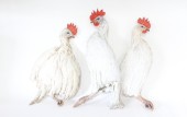 Meat, Animal (Fake), SINGLE FAKE REALISTIC BIRD, DEAD CHICKEN, ANIMAL CARCASS, RUBBER, WHITE
