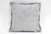 Pillow, Miscellaneous, BASKETWEAVE, ZIPPERED COVER, SAME FRONT & BACK, FABRIC, GREY
