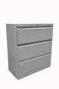 Cabinet, Filing, LIGHT COLOUR, PLAIN, OFFICE LATERAL FILES W/3 DRAWERS, METAL, GREY