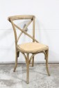 Chair, Side, BENTWOOD, CROSSBACK "X" BACK W/RATTAN SEAT, NO ARMS, WOOD, BROWN