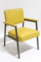 Chair, Client, VINTAGE, VINYL SEAT & BACK, DARK GREY METAL LEGS, MANUFACTURED 1968, VINYL, YELLOW